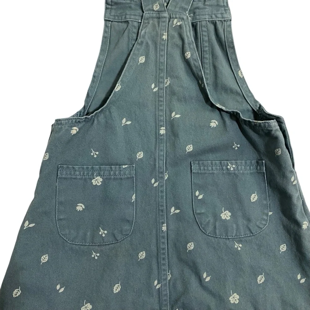 Tahari Teal Floral Print Pinafore Jumper